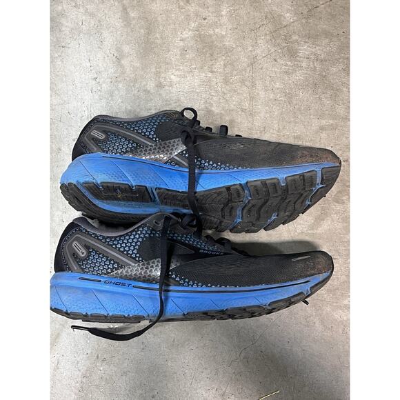 Brooks Ghost 14 Black Blue Running Comfort Athletic Shoes Mens Size 11 - Picture 3 of 10